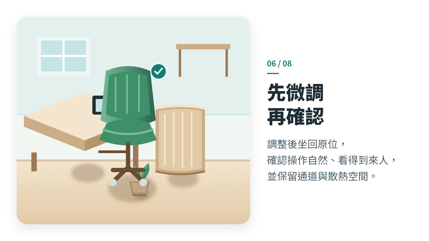 先微調 再確認