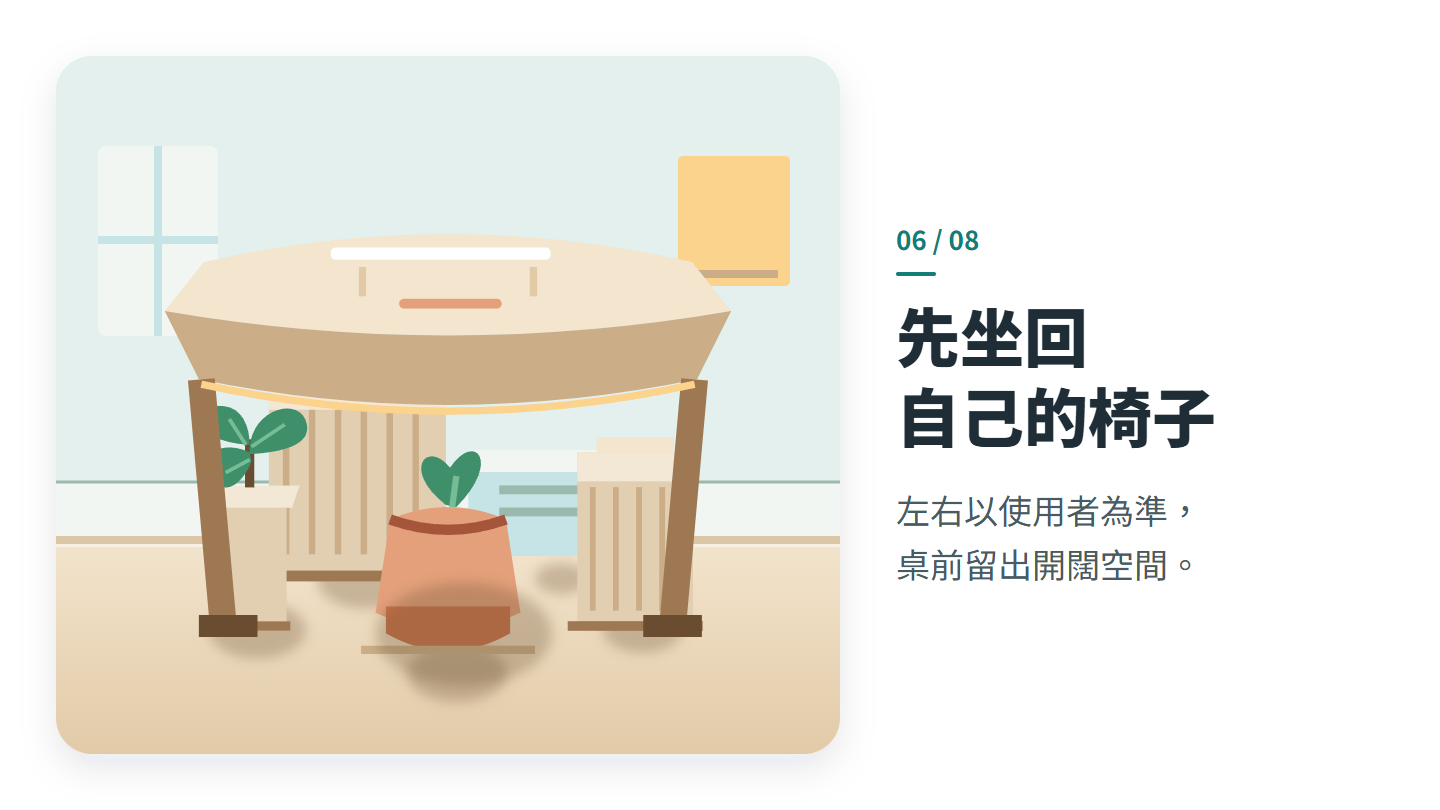 先坐回 自己的椅子