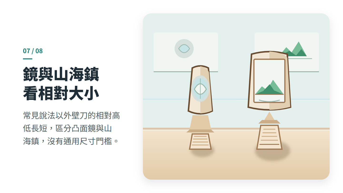 鏡與山海鎮 看相對大小